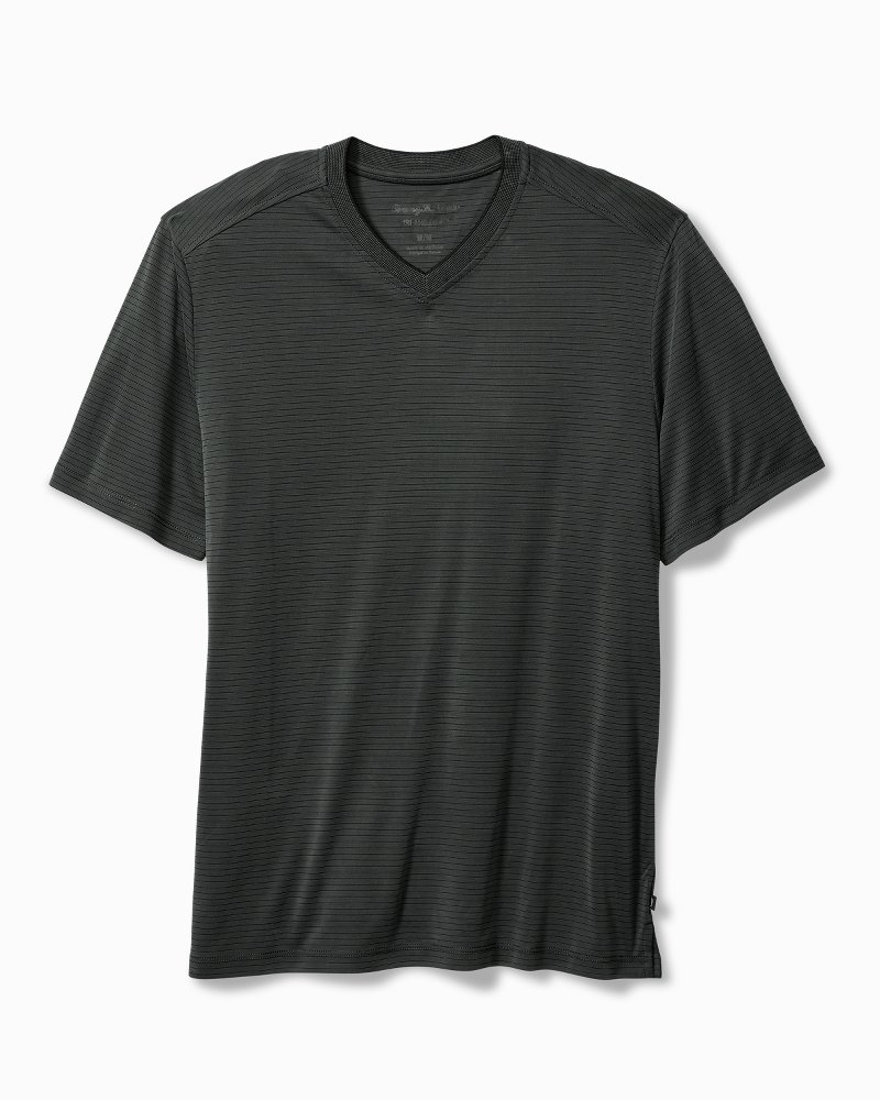 Thumbnail for Bay Stripe V-Neck IslandZone® T-Shirt
