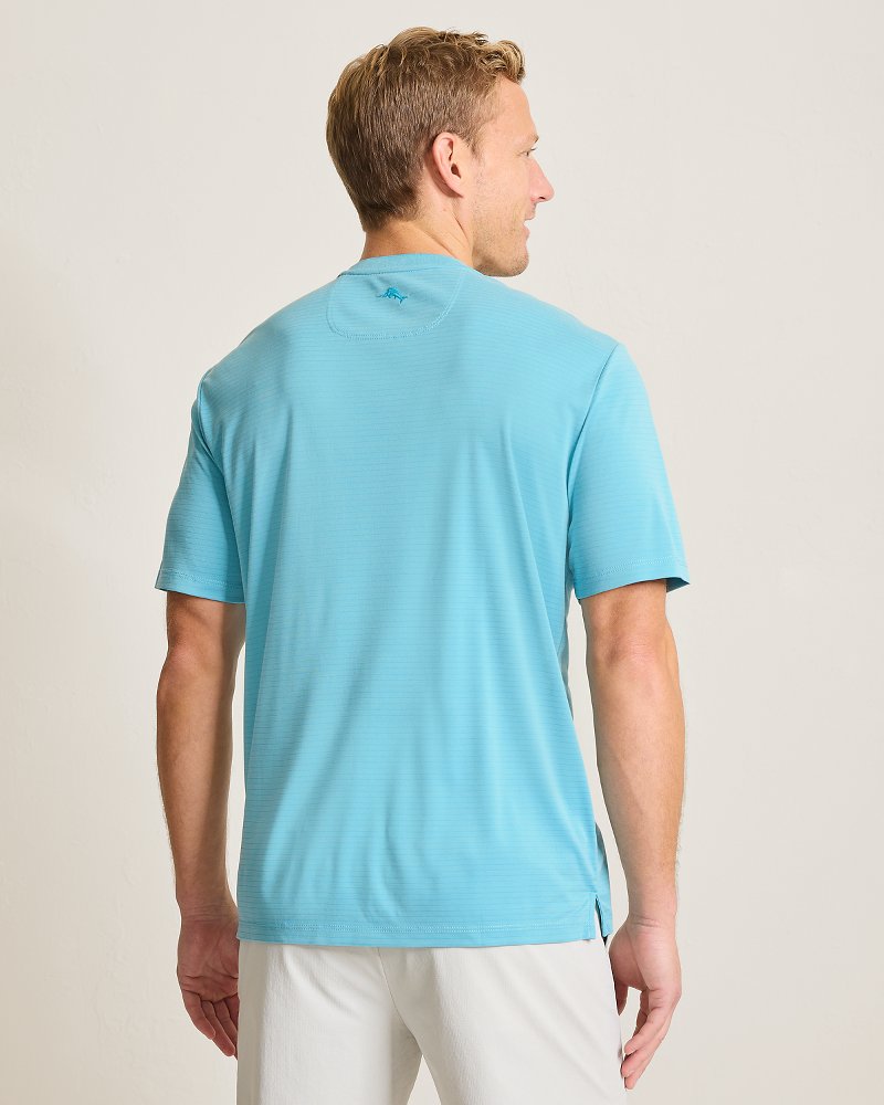 Thumbnail for Bay Stripe V-Neck IslandZone® T-Shirt