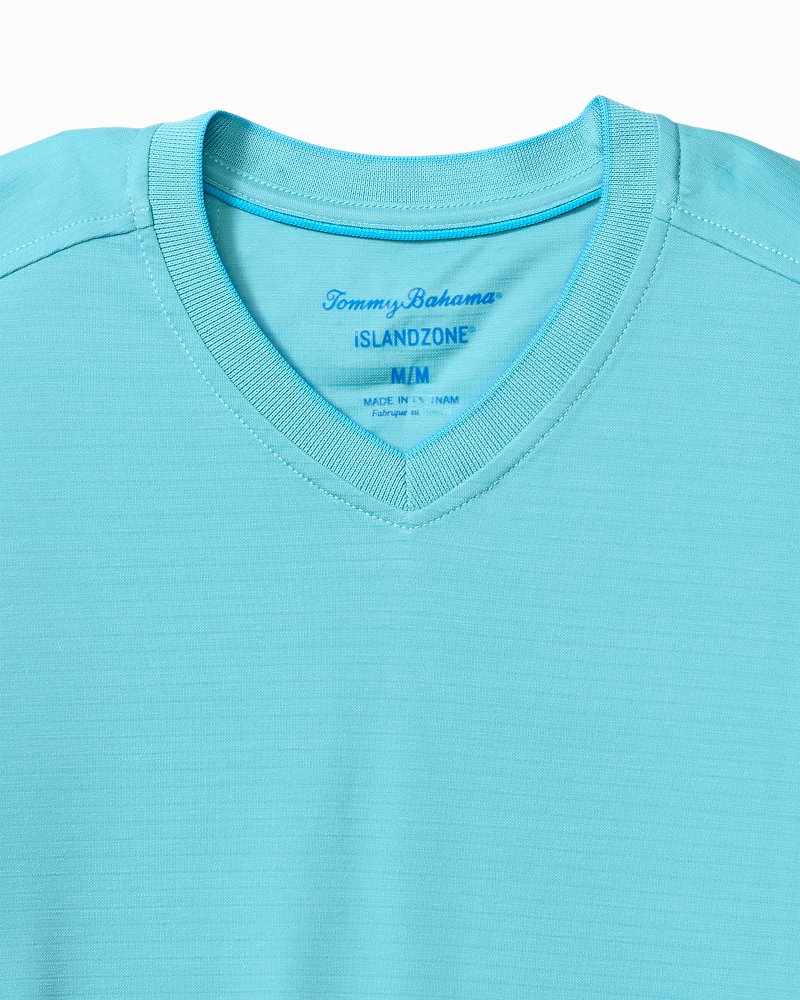 Thumbnail for Bay Stripe V-Neck IslandZone® T-Shirt