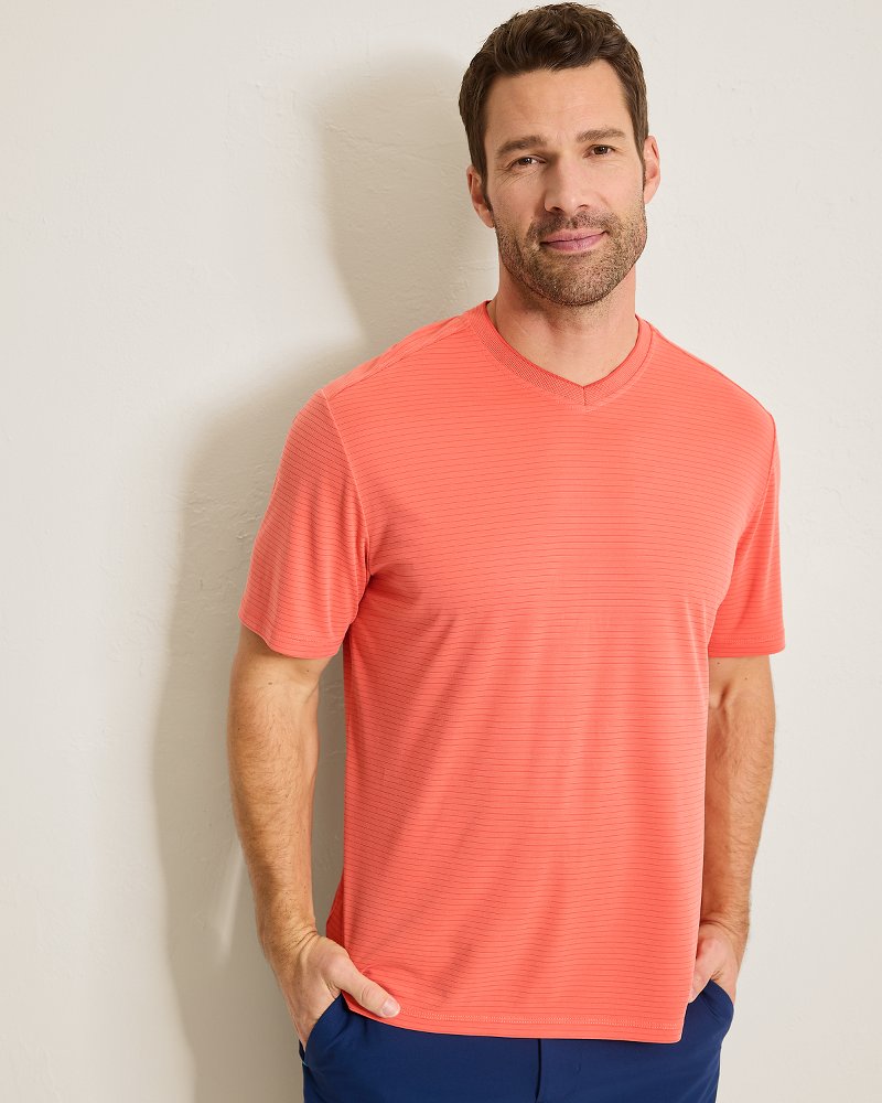 Bay Stripe V-Neck IslandZone® T-Shirt