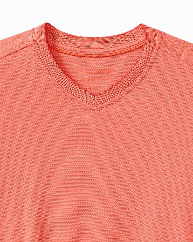 Thumbnail for Bay Stripe V-Neck IslandZone T-Shirt