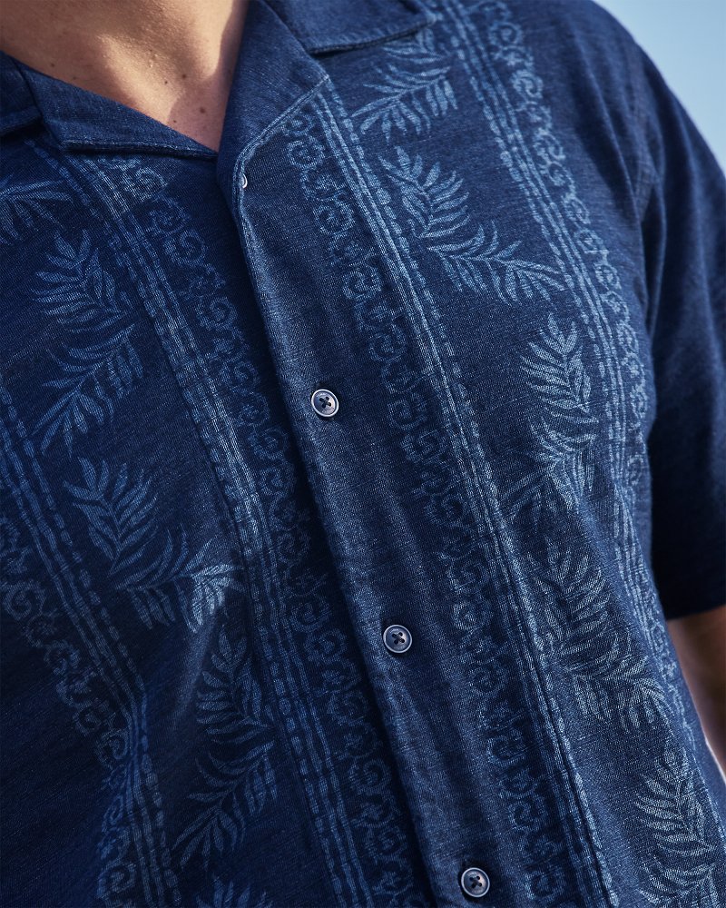 Shibori Seas Cotton Camp Shirt