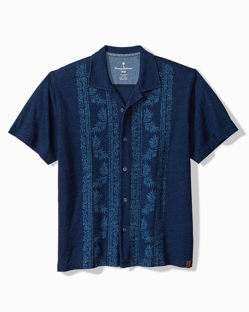 Shibori Seas Cotton Camp Shirt