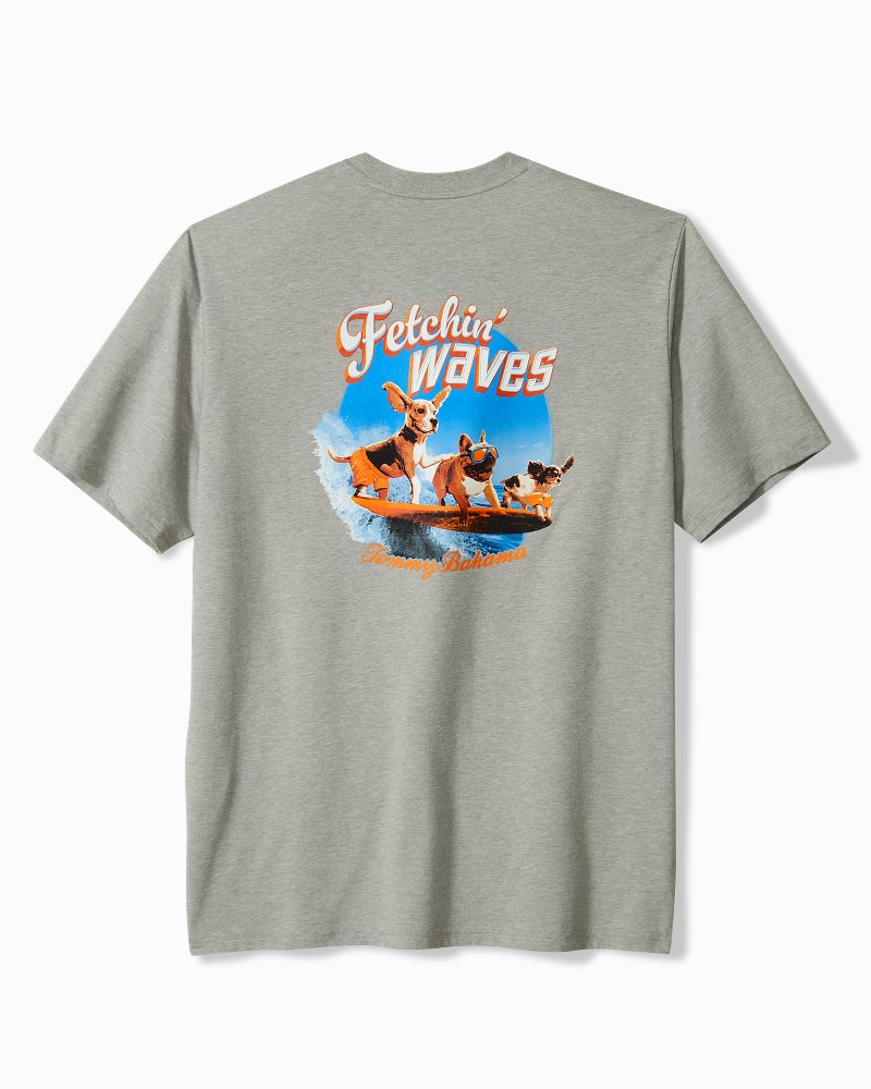 Fetchin' Waves Graphic Pocket T-Shirt
