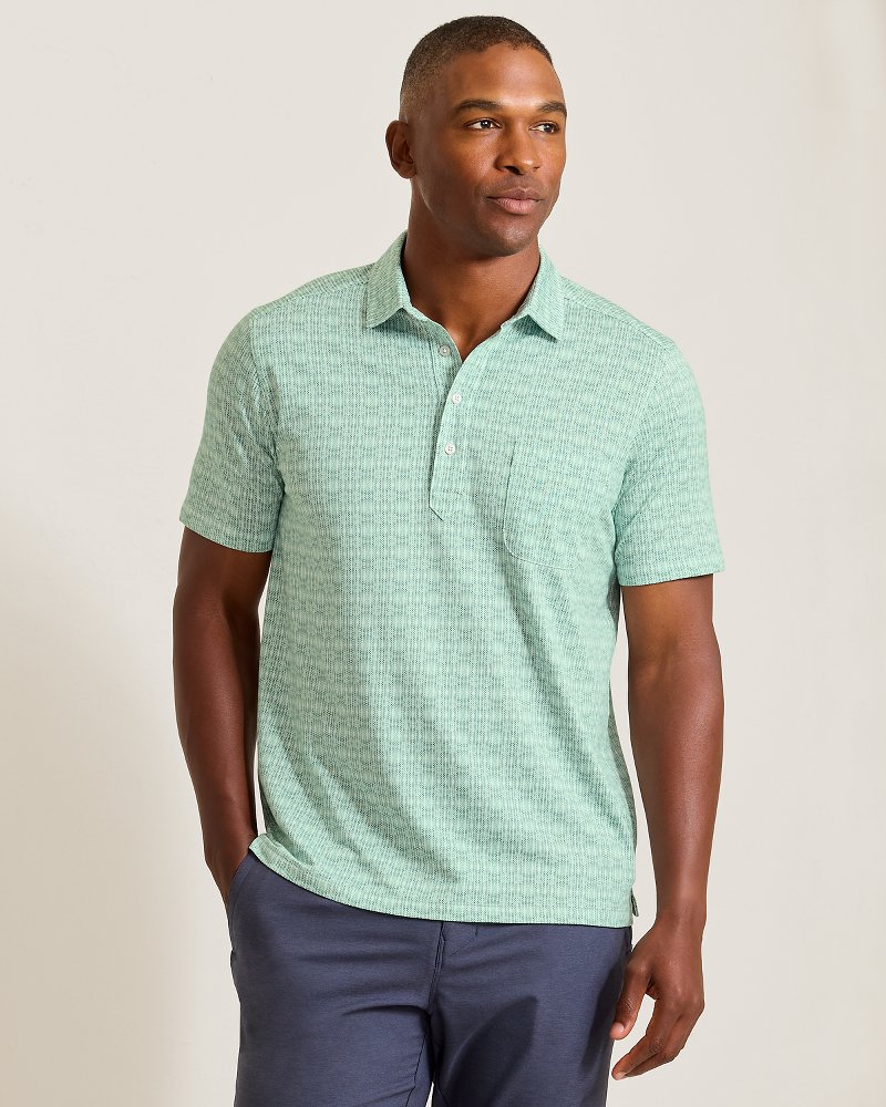San Lucio Shibori Splash Stretch Knit Polo
