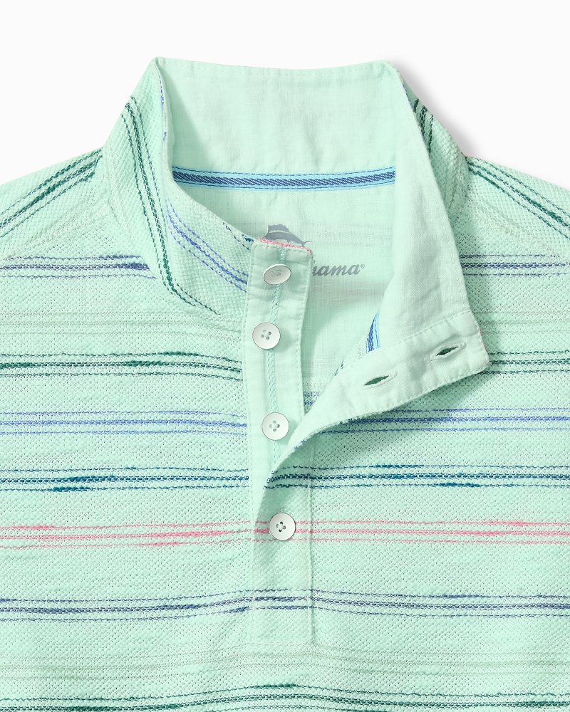 Minori Sands Button-Mock Sweatshirt