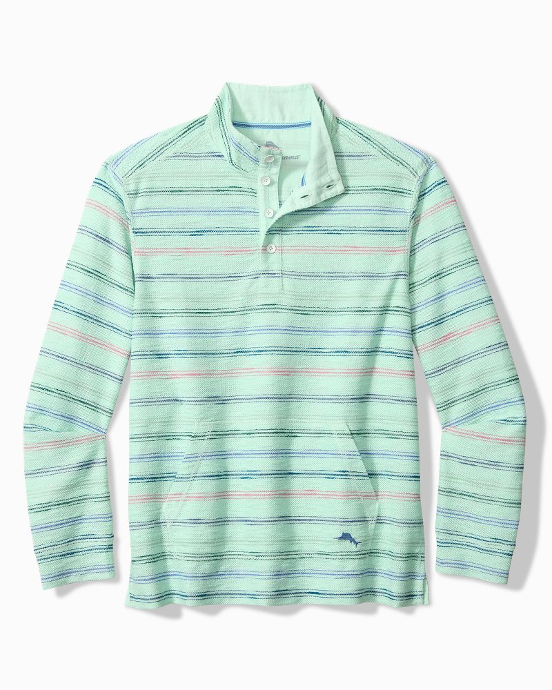 Minori Sands Button-Mock Sweatshirt