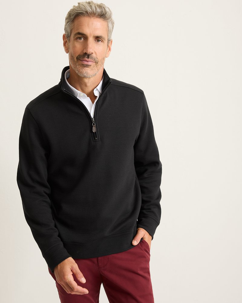 Kiton【スウェットシャツ☆ネイビー】関税送料込 St. Kitts Half-Zip Sweatshirt