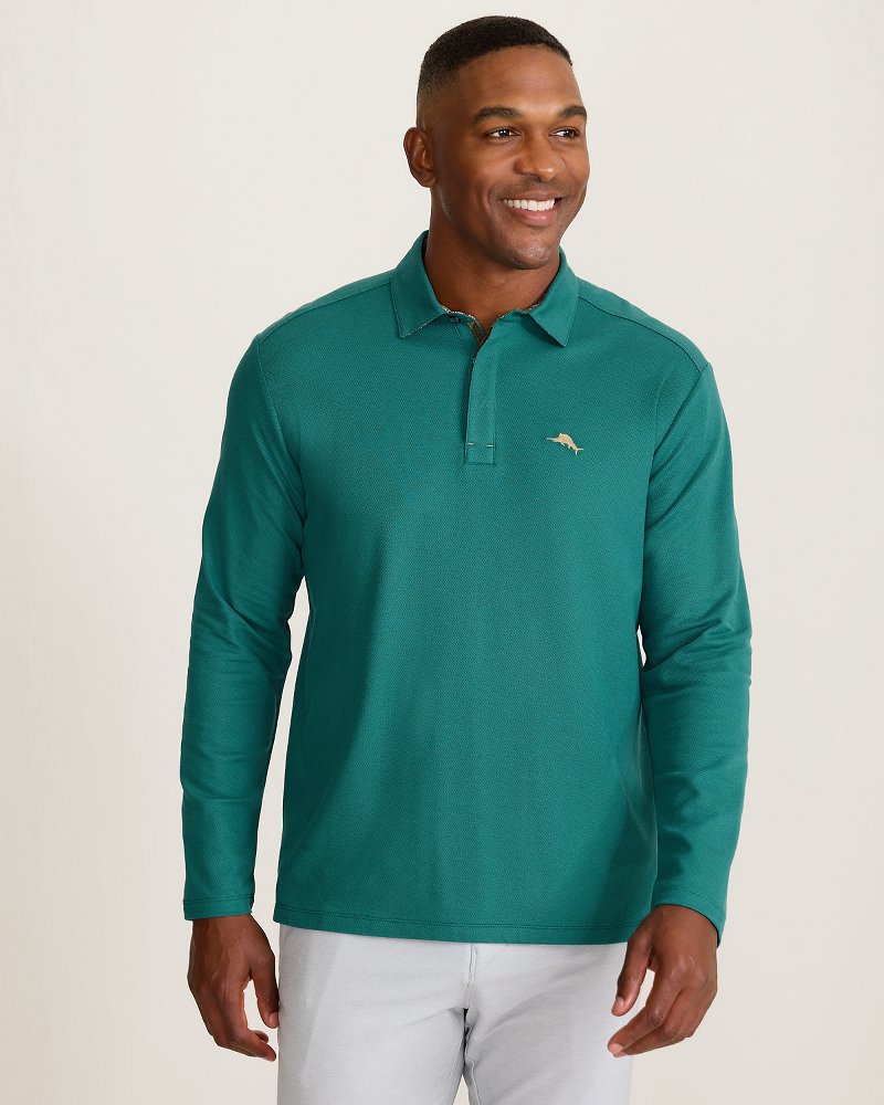 Vintage Vines Five O'Clock Long-Sleeve IslandZone Polo