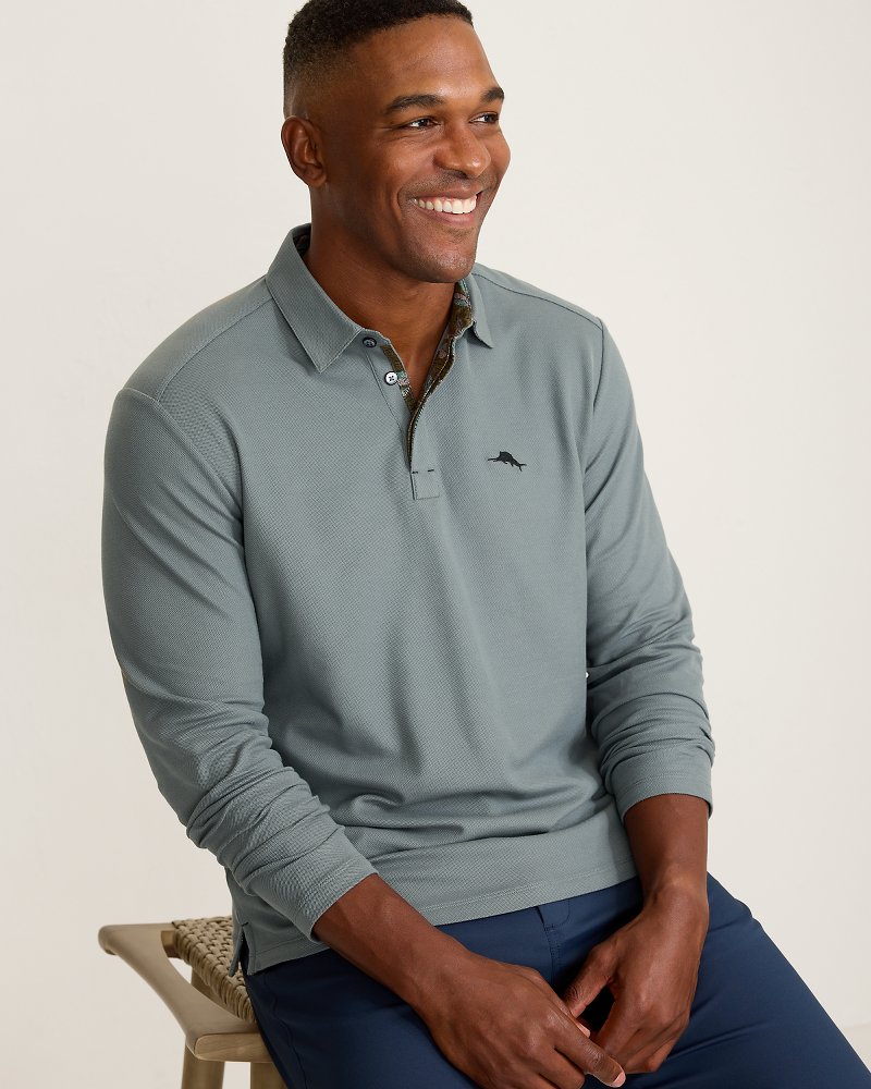 Vintage Vines Five O'Clock Long-Sleeve IslandZone Polo