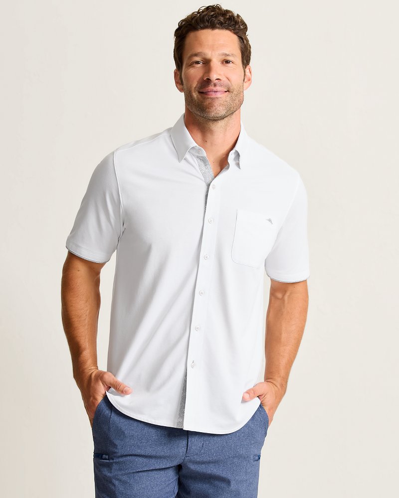 San Lucio Lotus Happy Hour Stretch Knit Shirt