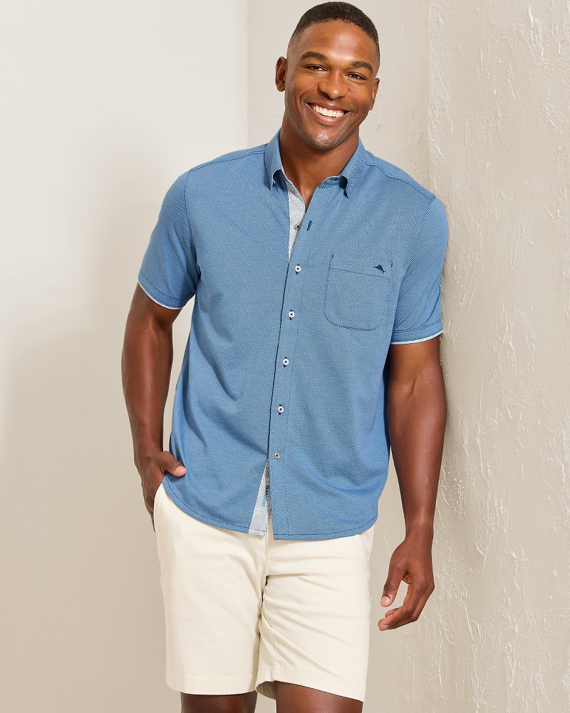 San Lucio Lotus Happy Hour Stretch Knit Shirt
