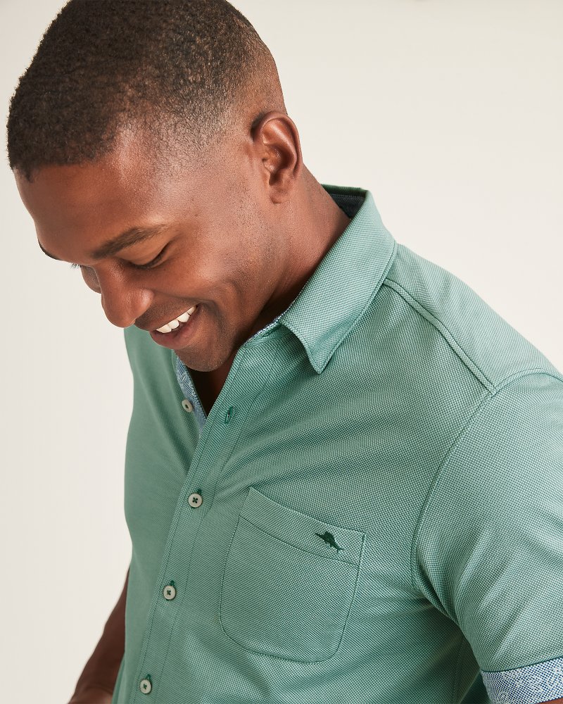 San Lucio Lotus Happy Hour Stretch Knit Shirt
