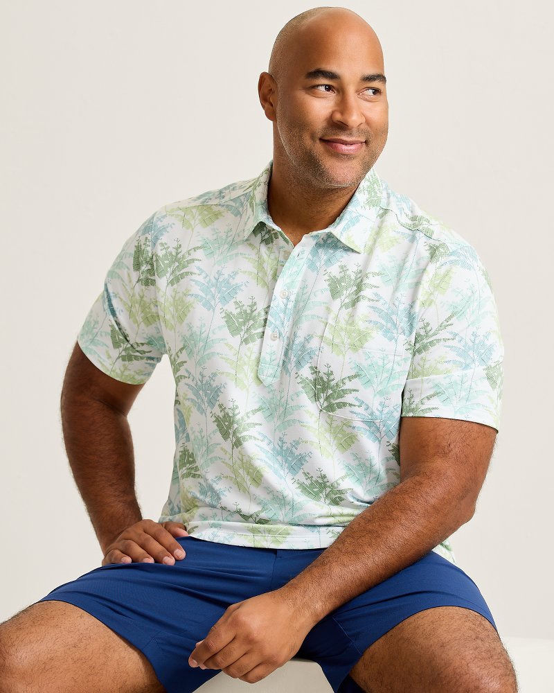 San Lucio Verde Palms Polo Stretch Knit Polo