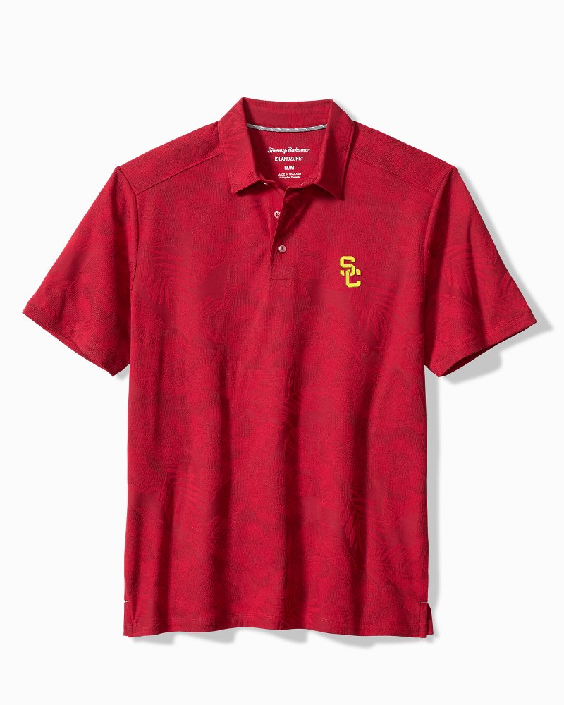 Collegiate Palm Fresco Hibiscus IslandZone Polo