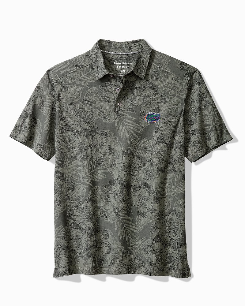 Collegiate Palm Fresco Hibiscus IslandZone Polo