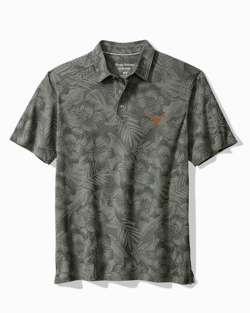 Collegiate Palm Fresco Hibiscus IslandZone Polo