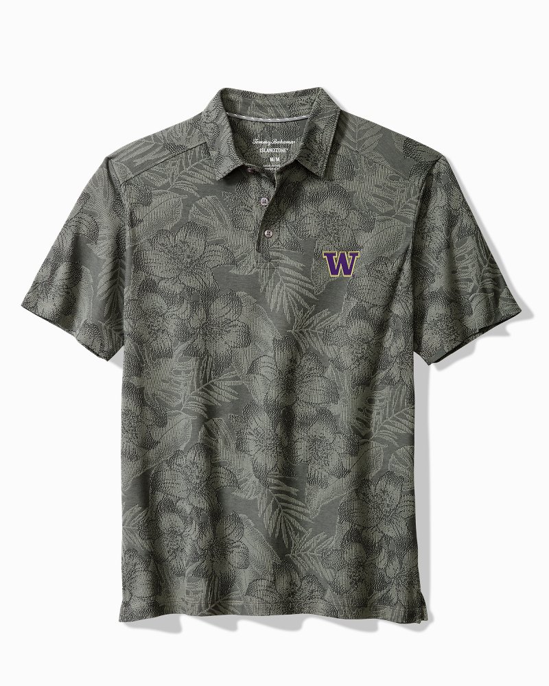 Collegiate Palm Fresco Hibiscus IslandZone Polo