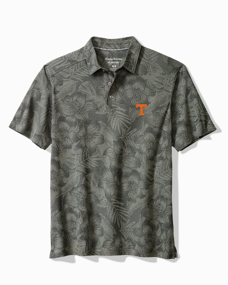 Collegiate Palm Fresco Hibiscus IslandZone Polo