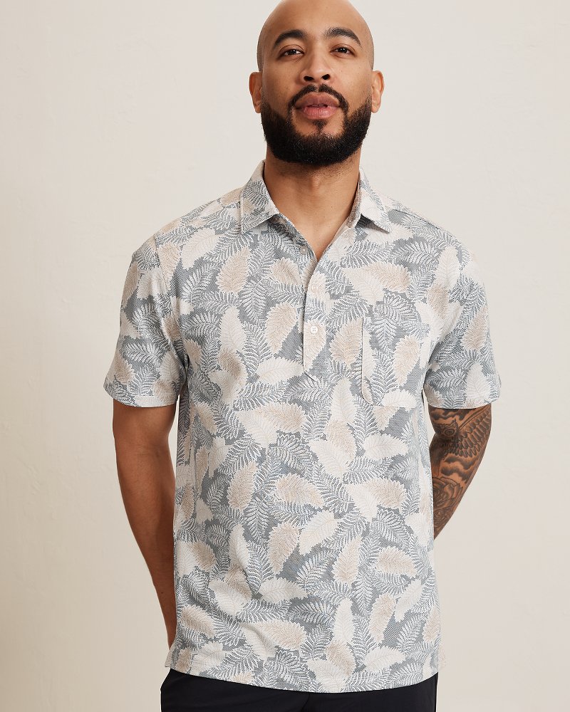 San Lucio Frond Fall Stretch-Knit Polo