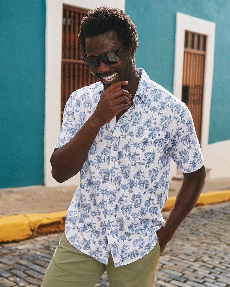 San Lucio Island Tapestry Stretch Knit Shirt