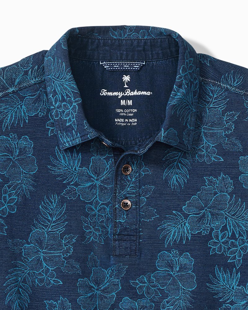 Azul Hibiscus Polo