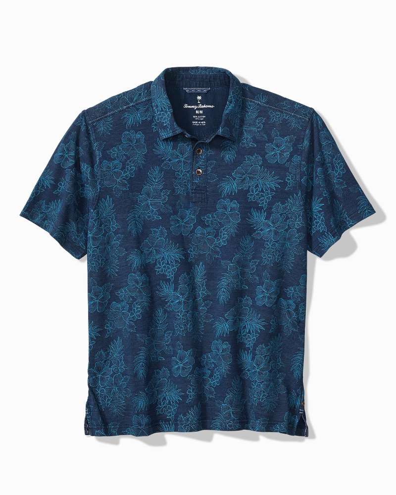 Azul Hibiscus Polo