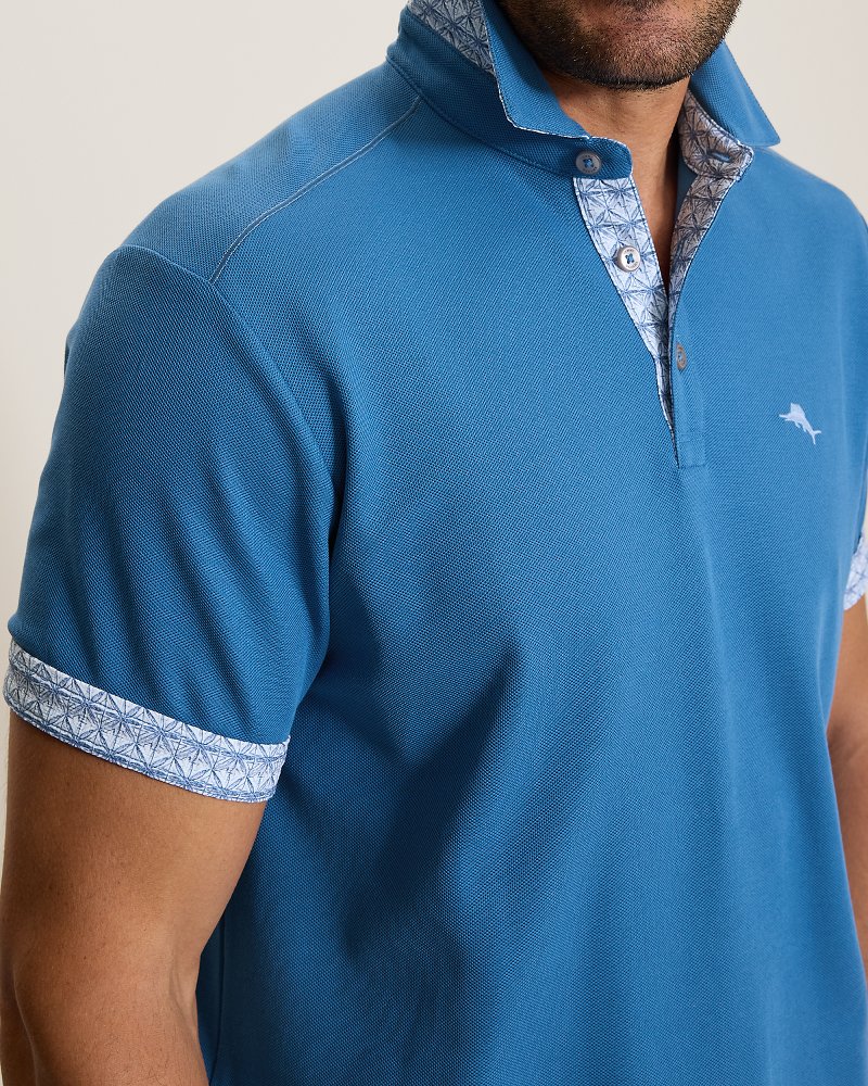 Etched Geo Five O'Clock IslandZone Polo