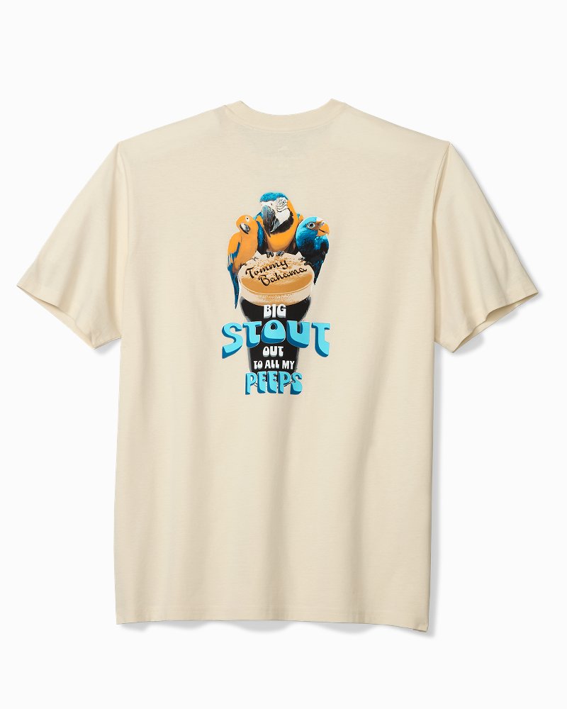 Big Stout Out to All My Peeps Graphic Pocket T-Shirt