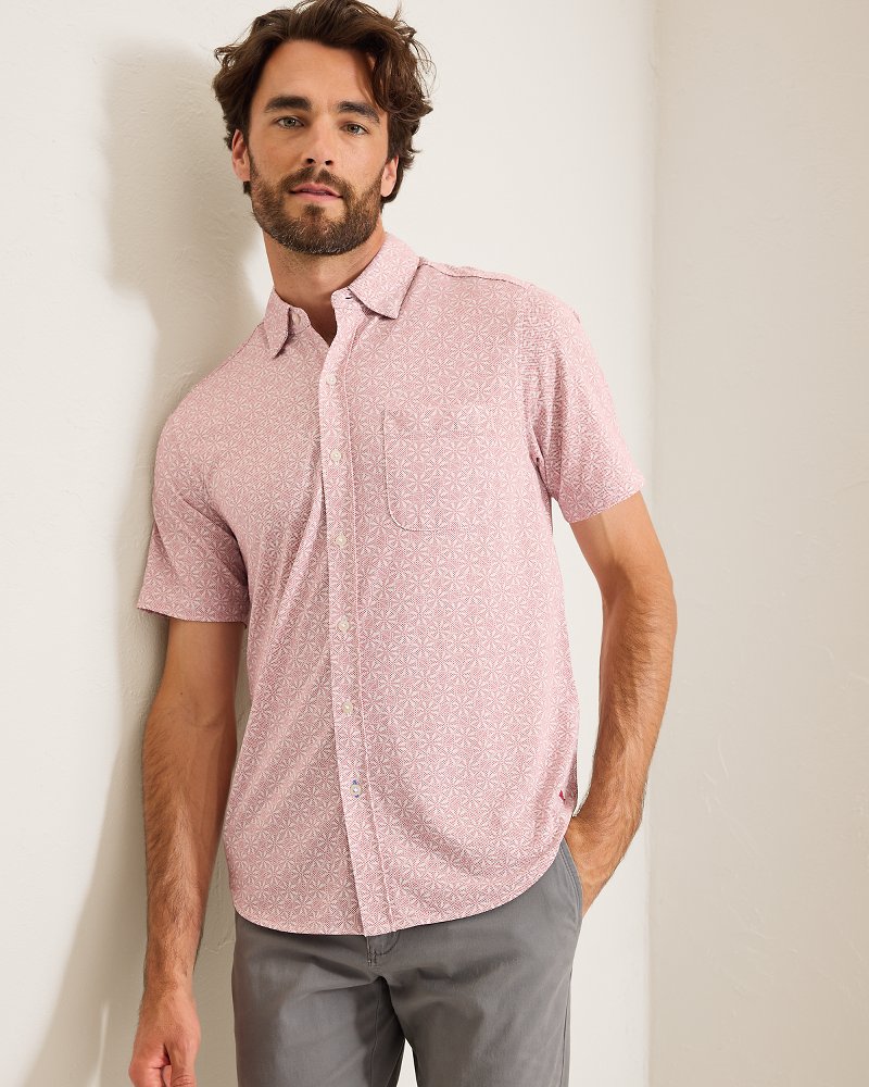 San Lucio Breeze Block Stretch Knit Shirt