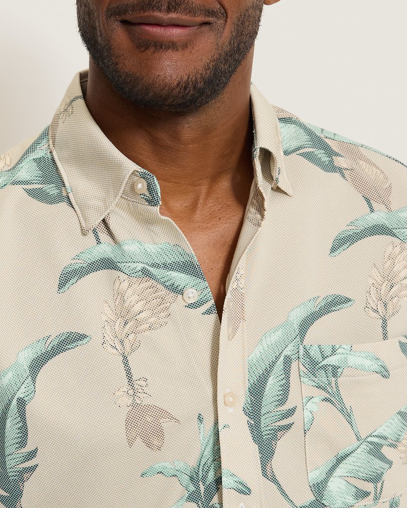San Lucio Lamont Fronds Stretch Knit Shirt