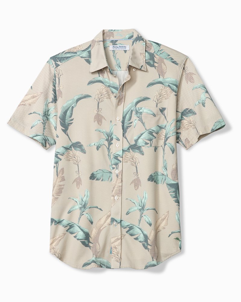 San Lucio Lamont Fronds Stretch Knit Shirt