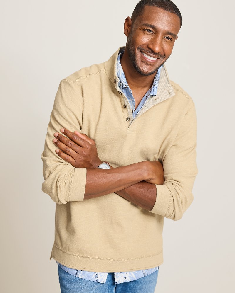 Camino Bluff Button Mock-Neck Sweater