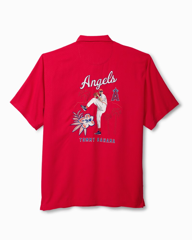 Los Angeles Angels MLB Custom Name Button Up Hawaiian Shirt For Mens Womens  - T-shirts Low Price