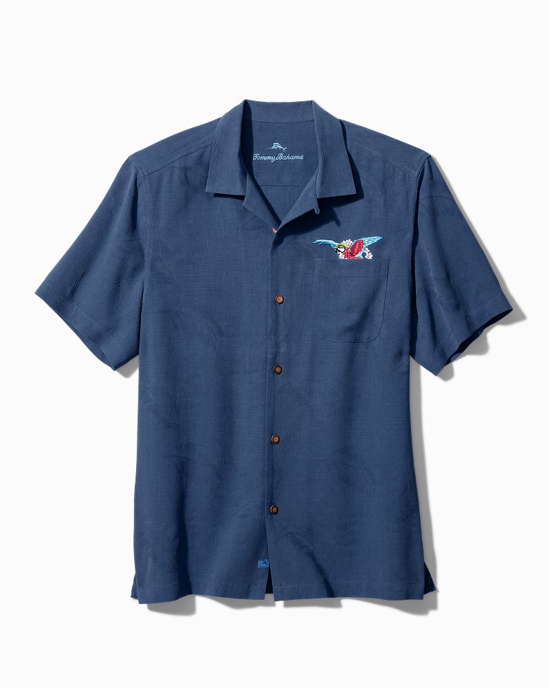 Tommy Bahama Hawaiian Hot Spots Embroidered Silk Camp Shirt