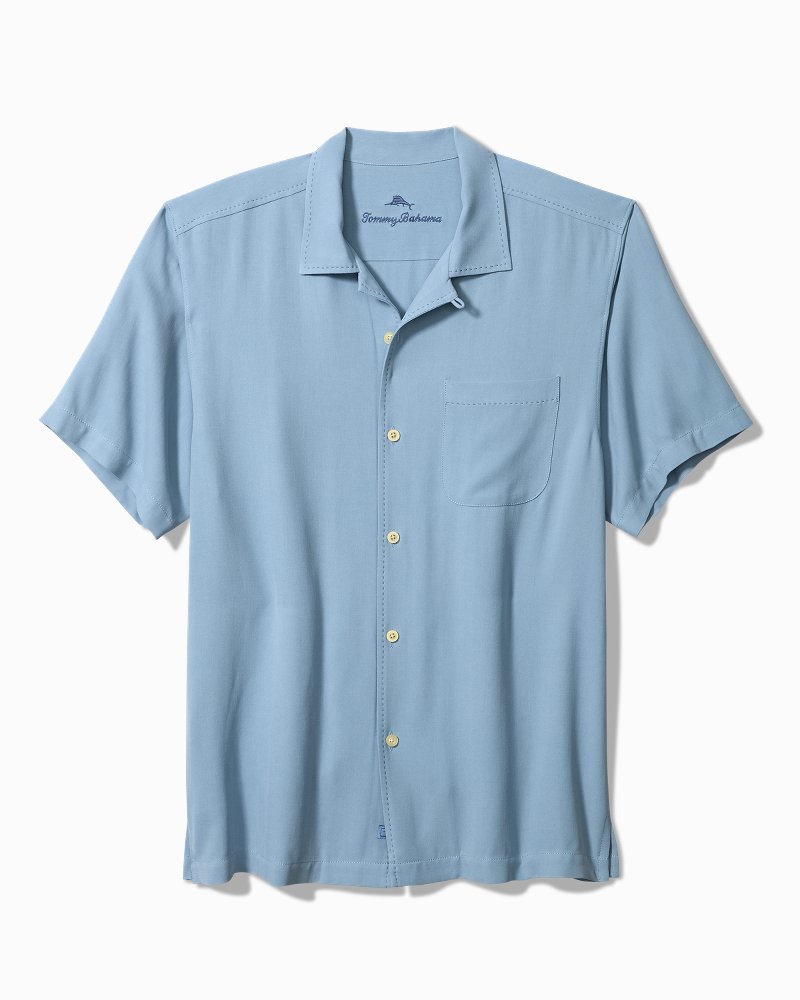 Hawaiian Herringbone Silk Camp Shirt