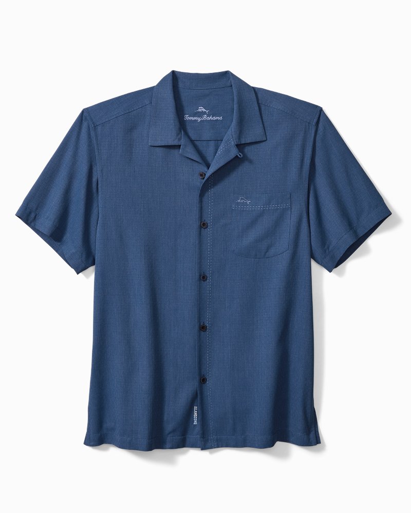 Men's Milwaukee Brewers Tommy Bahama Cream Baseball Camp Button-Up