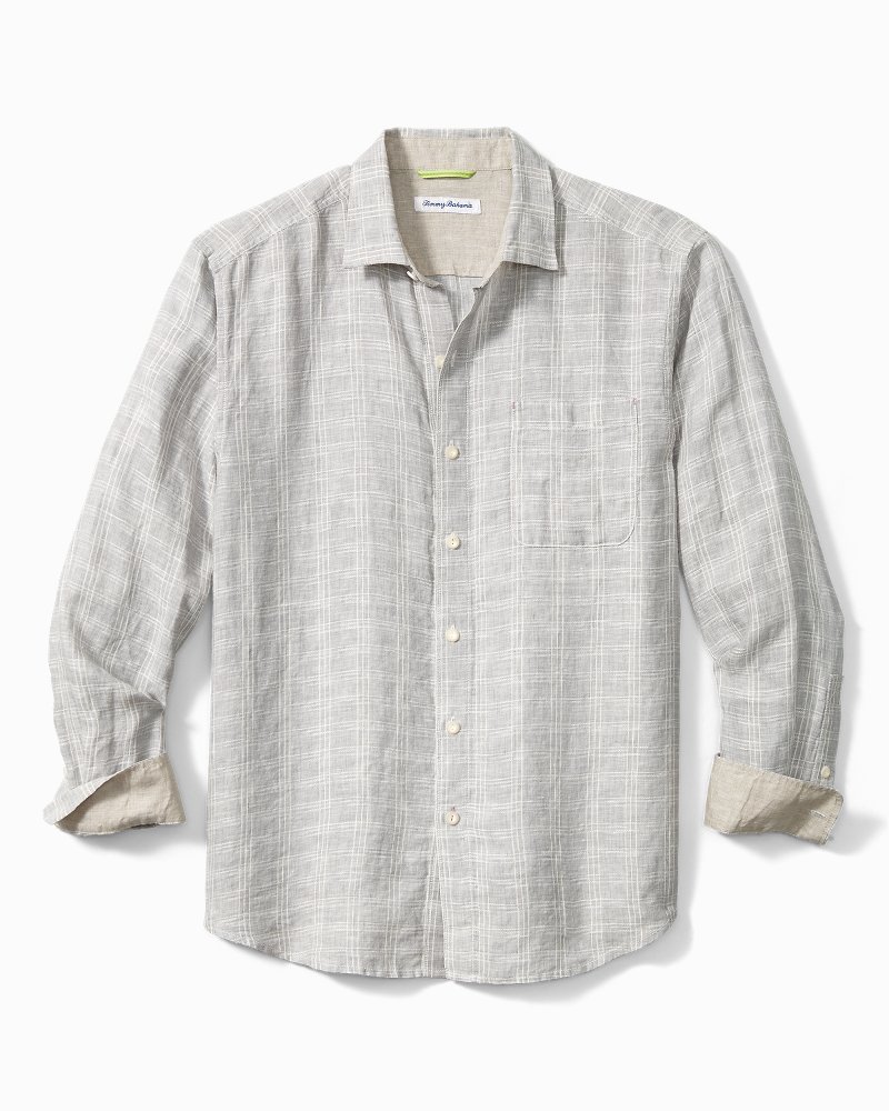 Tommy Bahama White in Line Linen Shirt for Men