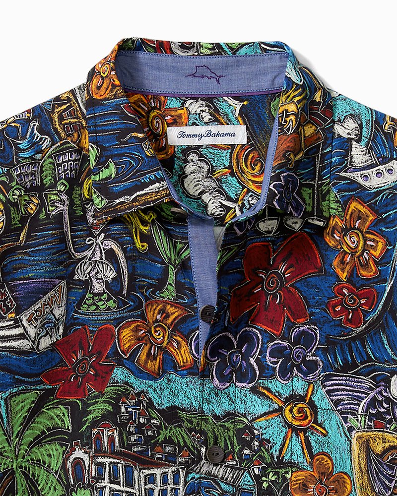 Tommy Bahama Meet Me In Miami Tropical-print Silk Camp Shirt in
