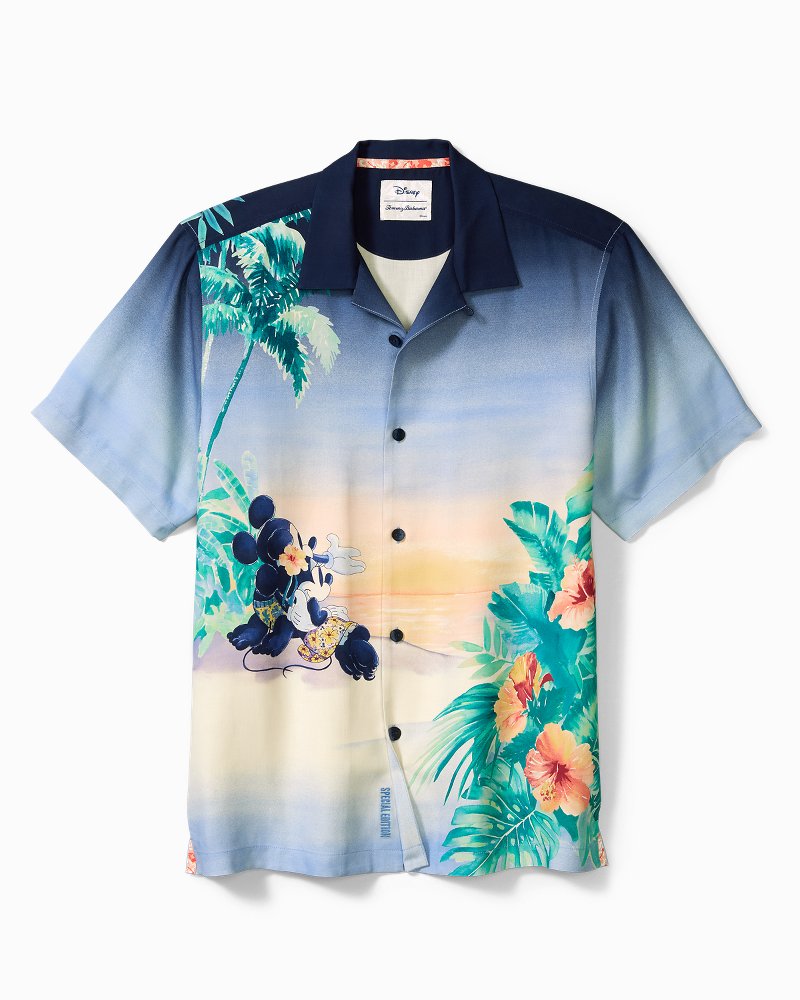 Disney Tommy Bahama Silk Shirt - Mickey and Friends - Blue