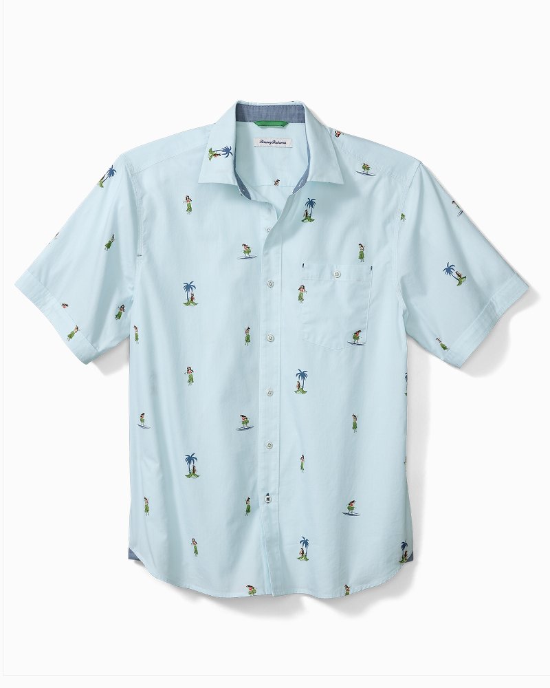 Tampa Bay Rays Tommy Bahama Hula All Day Button-Up Shirt - Turquoise