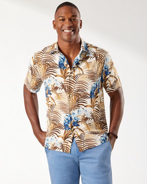 $135 Tommy Bahama  Garden Of Hope And Courage IslandZone® Camp Shirt T318982 
