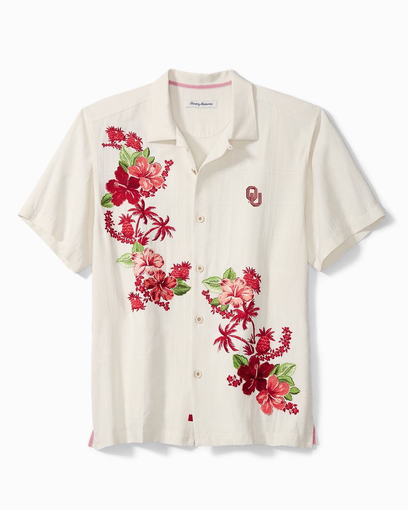 Collegiate Azule Oasis Silk Camp Shirt