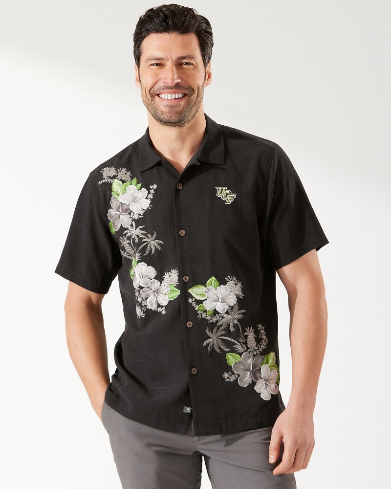 Collegiate Azule Oasis Silk Camp Shirt