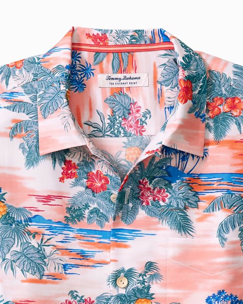 Chest = 25.5" - 27" Across Tommy Bahama XL Silk Short Sleeve Hawaiian Shirts 