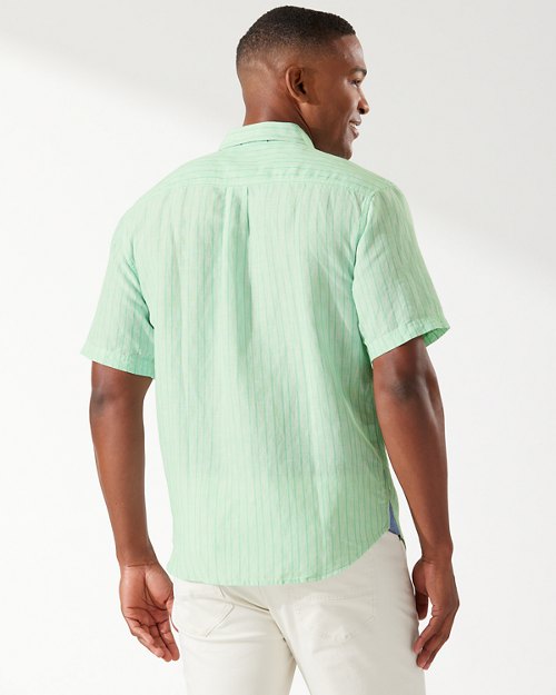 Surfside Stripe Linen-Blend Camp Shirt