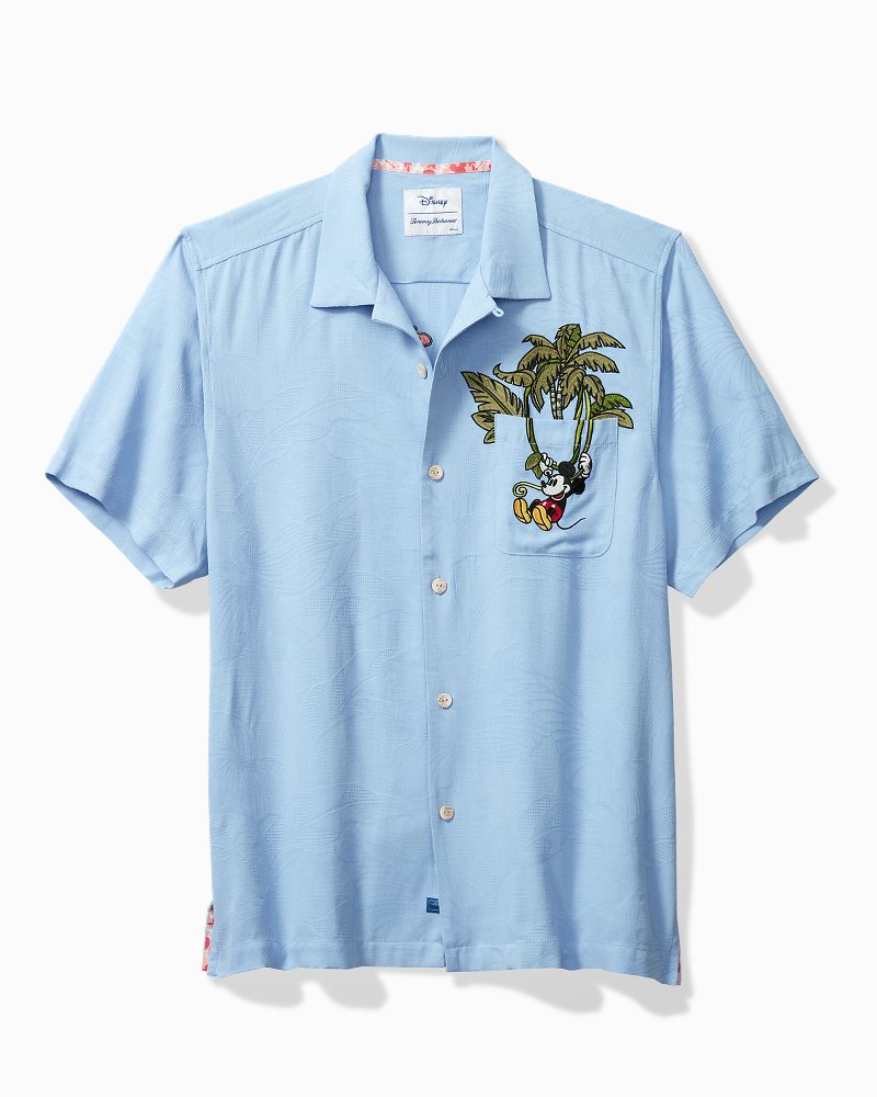 Men's Tommy Bahama Royal Kansas City Royals Jungle Shade Silk Camp Button-Up Shirt Size: Small