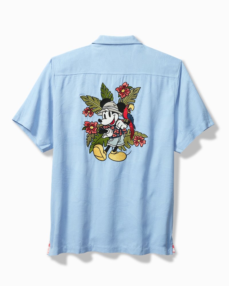 Disney Parks Tommy Bahama Blue Mickey & Friends Hawaiian Camp Shirt Size M