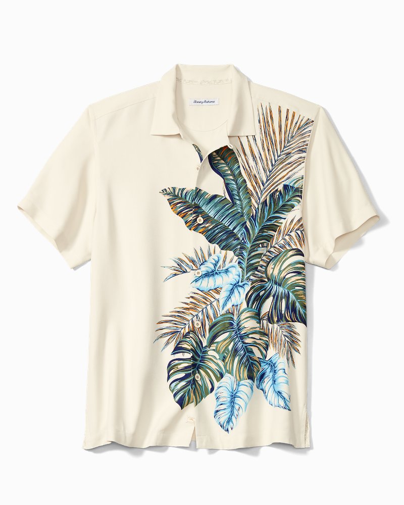 Tommy Bahama Sand Frondcisco Silk Camp Shirt - Continental Tan / XXL
