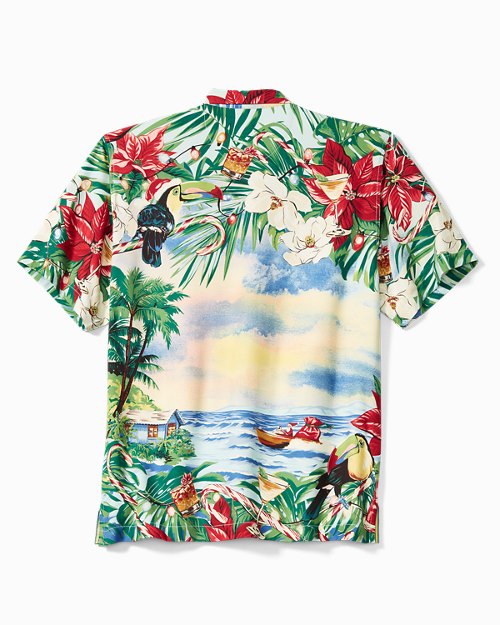 Kleding Herenkleding Overhemden & T-shirts Overhemden Medium Tommy Bahama Hawaiian Aloha Shirt in lichtblauwe reliëfzijde 
